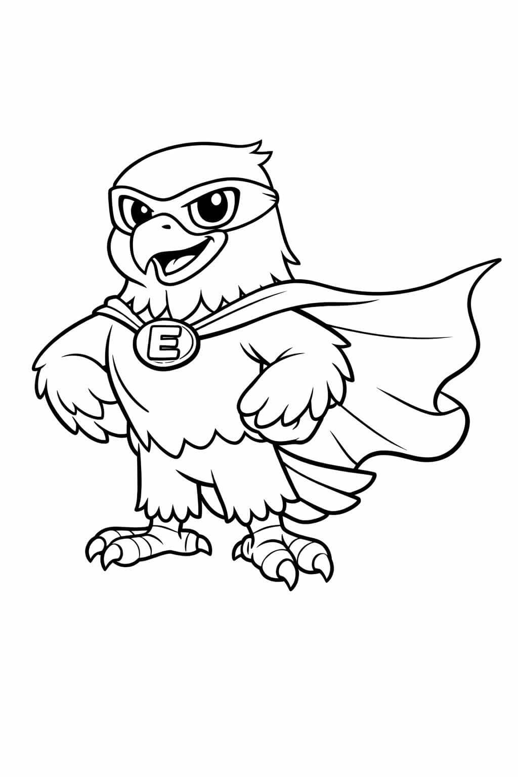 Superhelden-Adlerin Ausmalbild