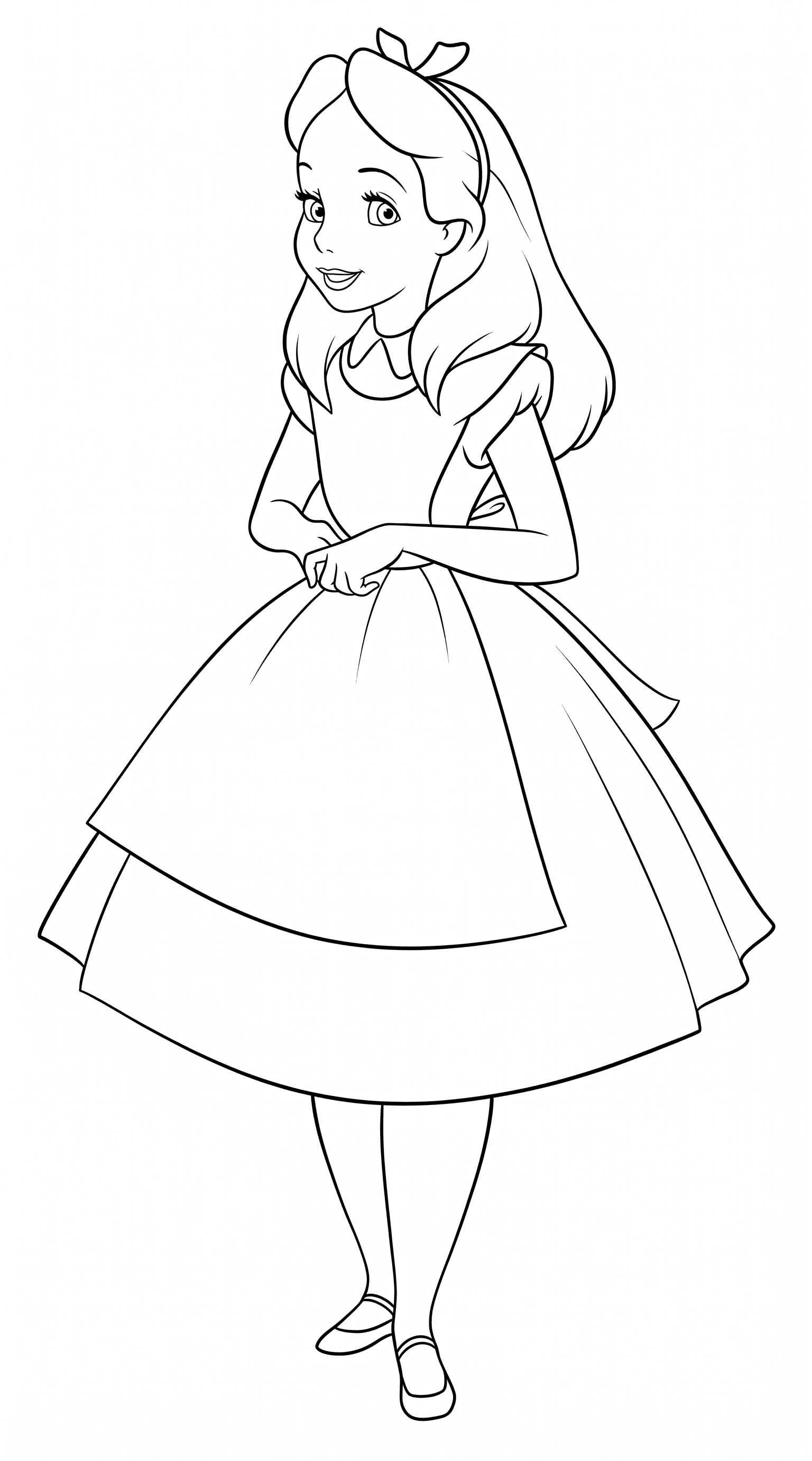 Alice im Wunderland Ausmalbild