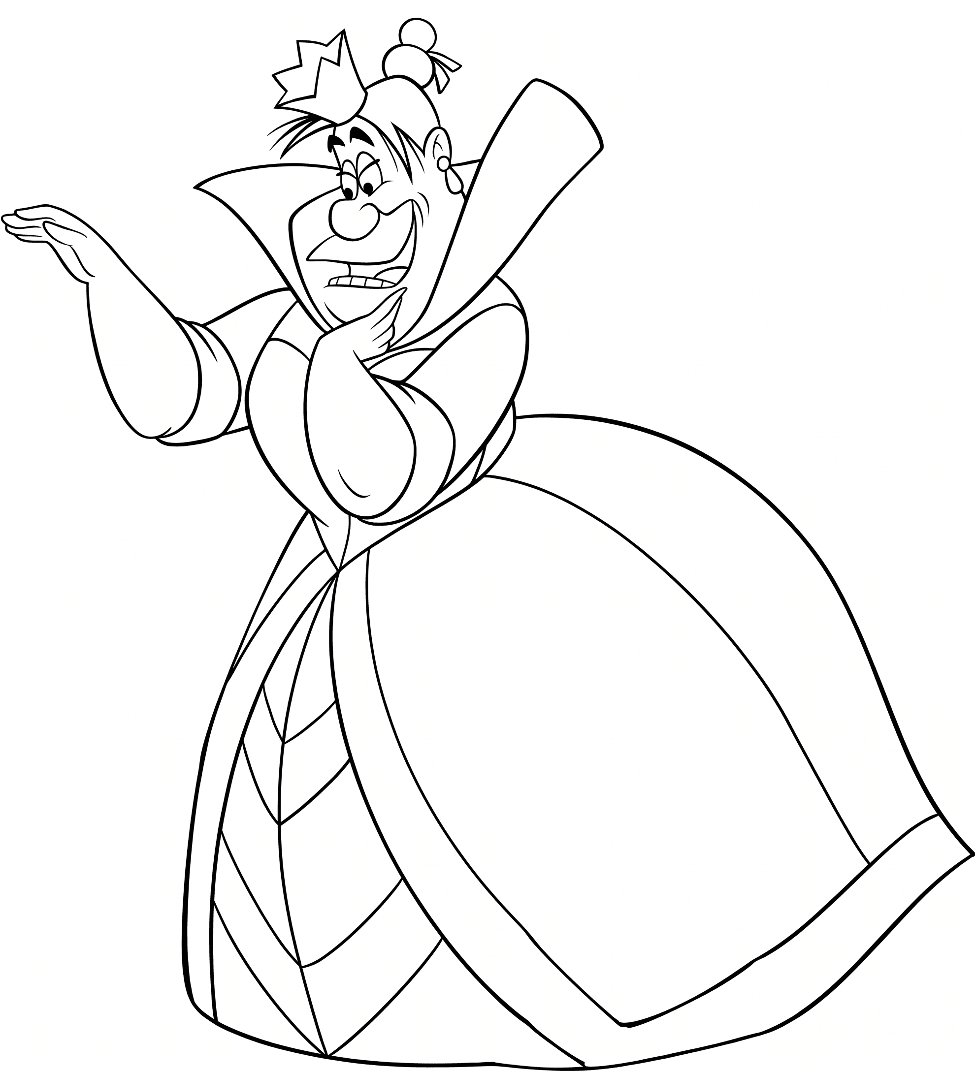 Herzkönigin Ausmalbild