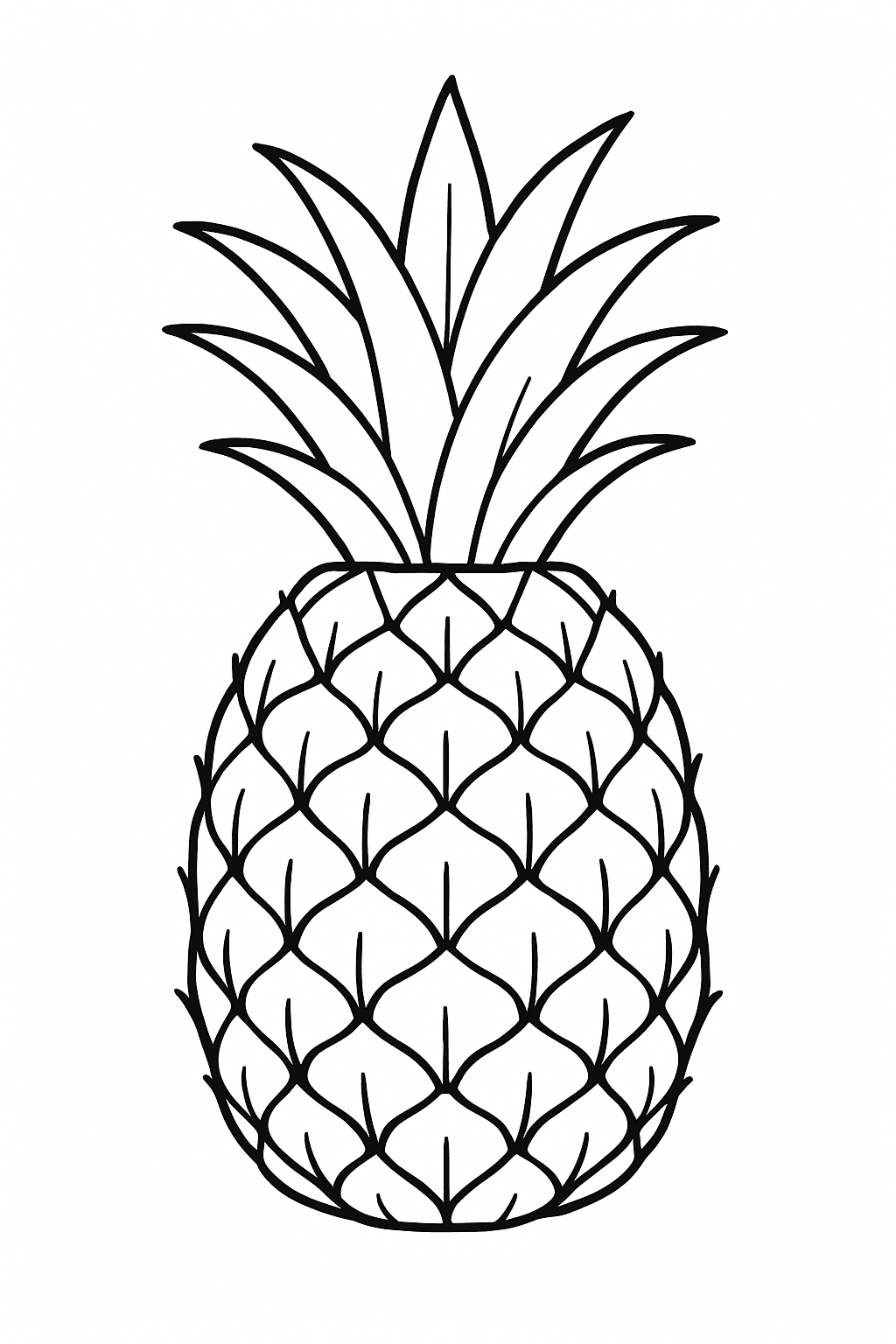 Ananas Ausmalbild