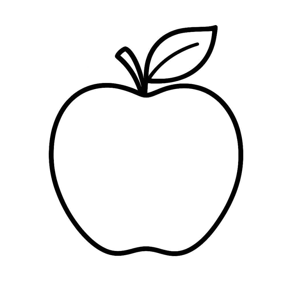 Einfacher Apfel Ausmalbild