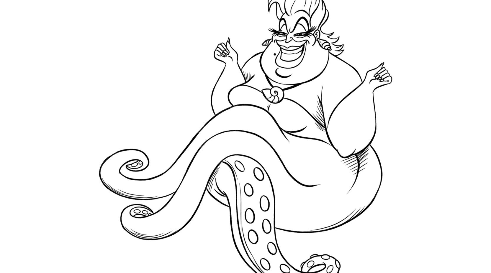 Ariel und Ursula Ausmalbild