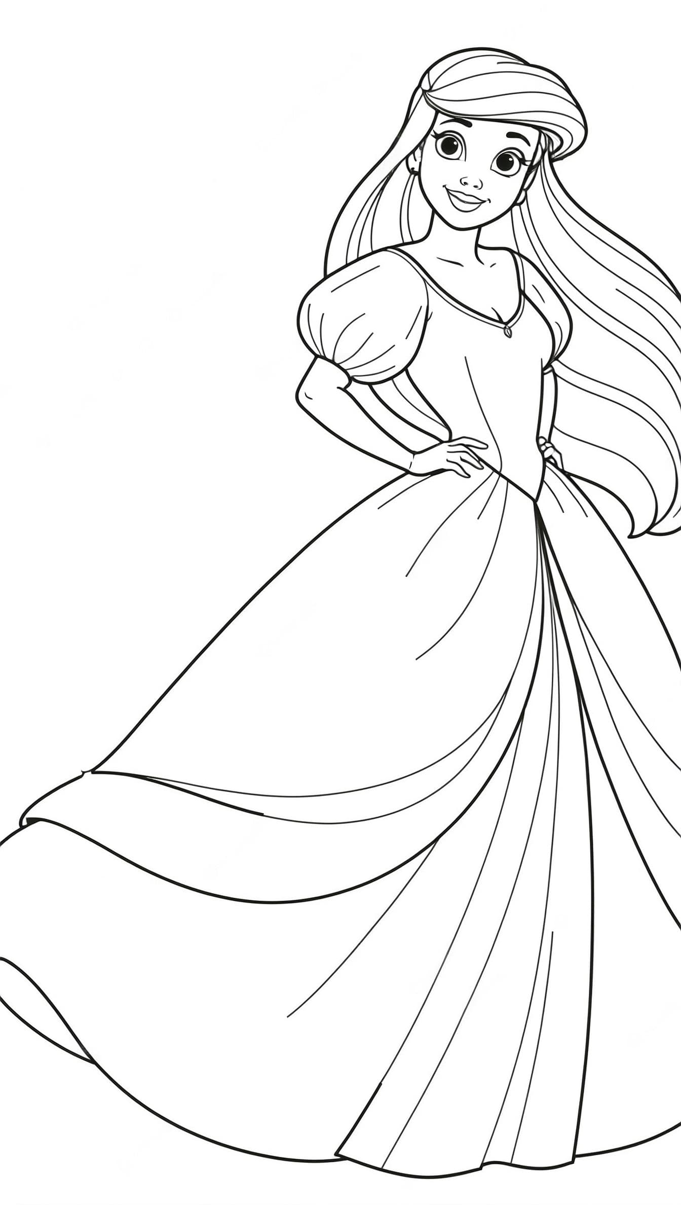 Prinzessin Ariel Ausmalbild