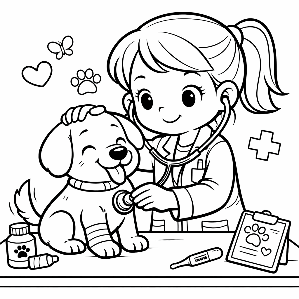 Tierärztin Ausmalbild