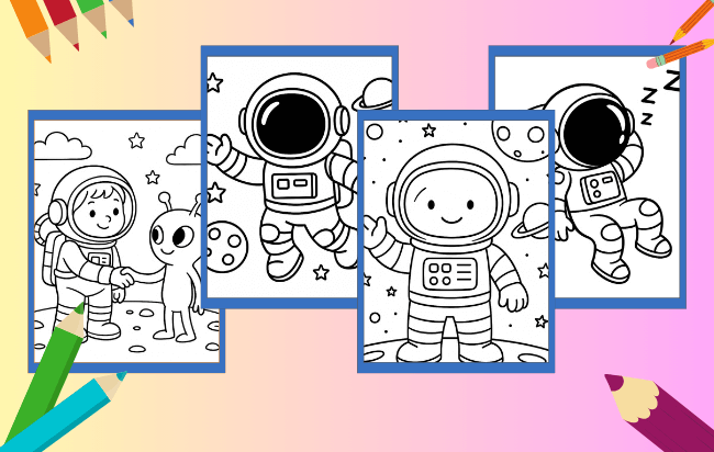Astronaut Ausmalbilder