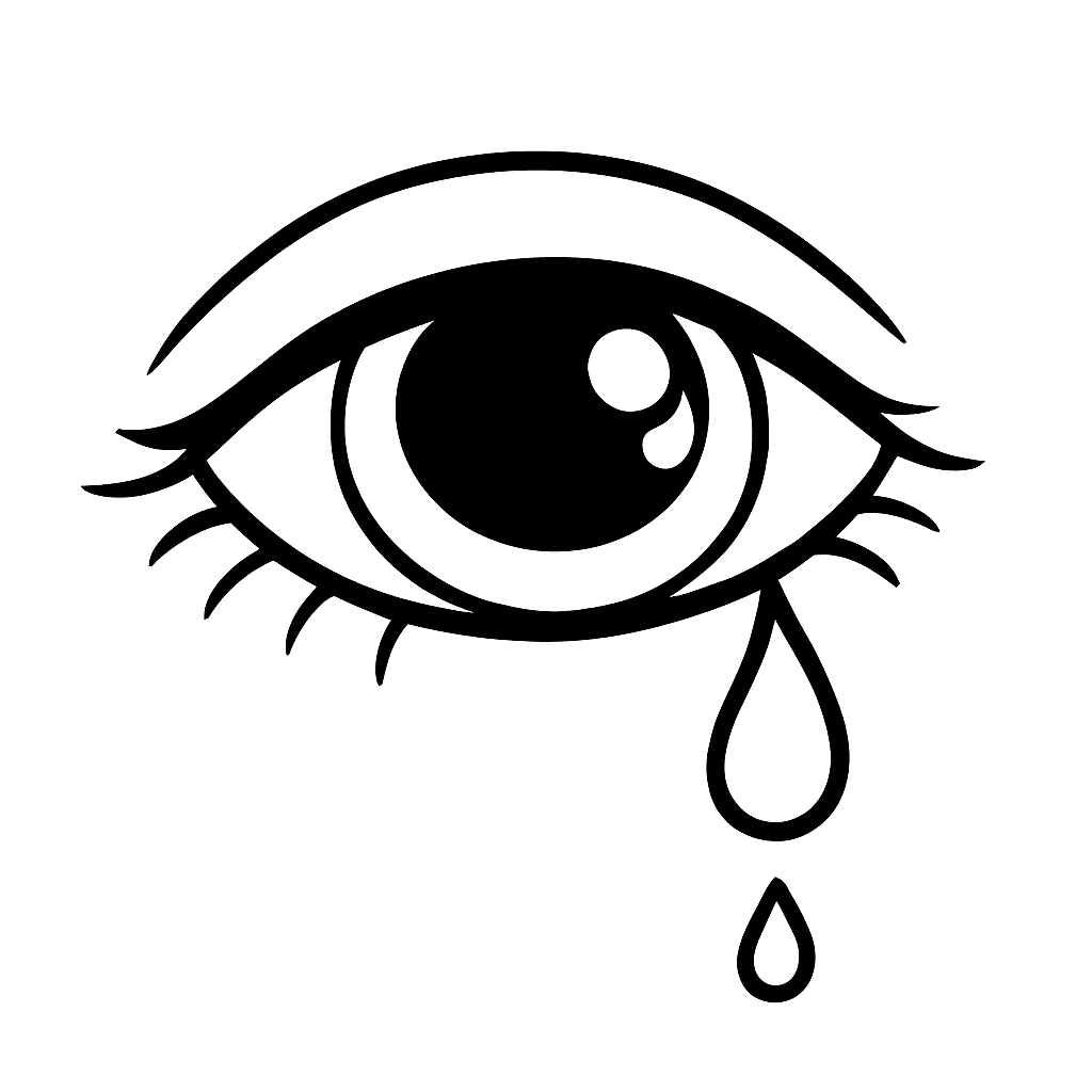 Auge mit Träne Ausmalbild