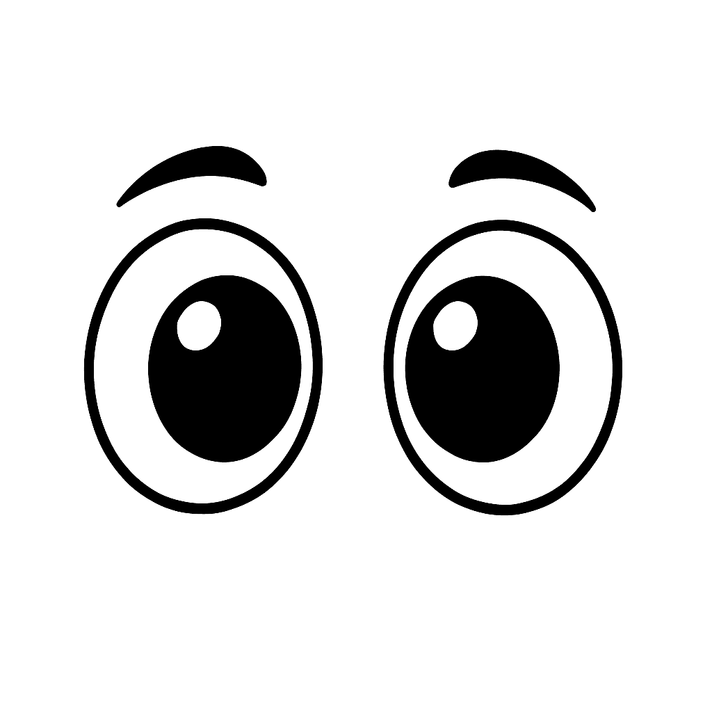 Cartoon Augen Ausmalbild