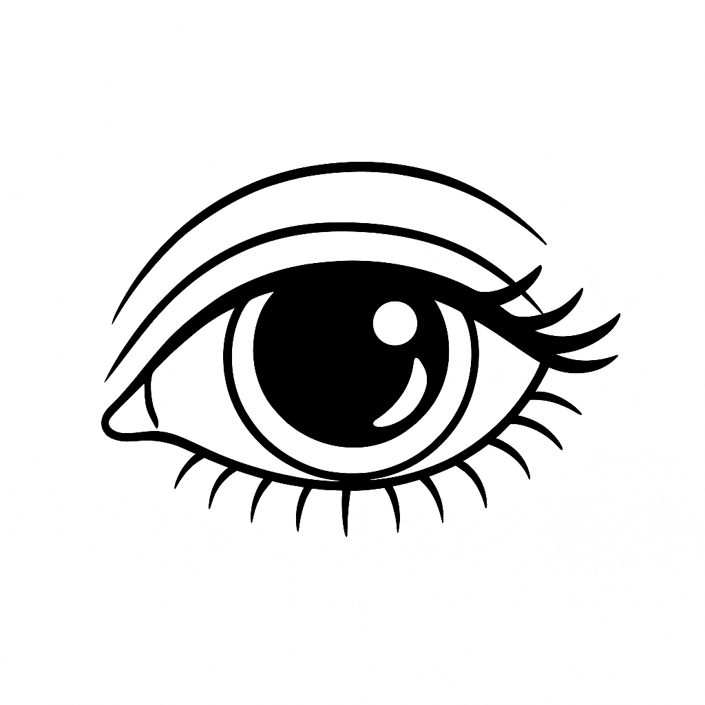 Realistisches Auge Ausmalbild