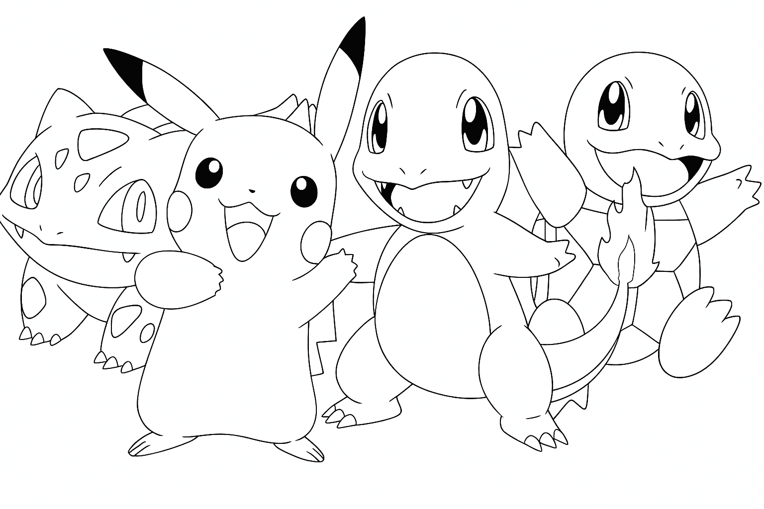 Beliebteste Pokémon zum Ausmalen