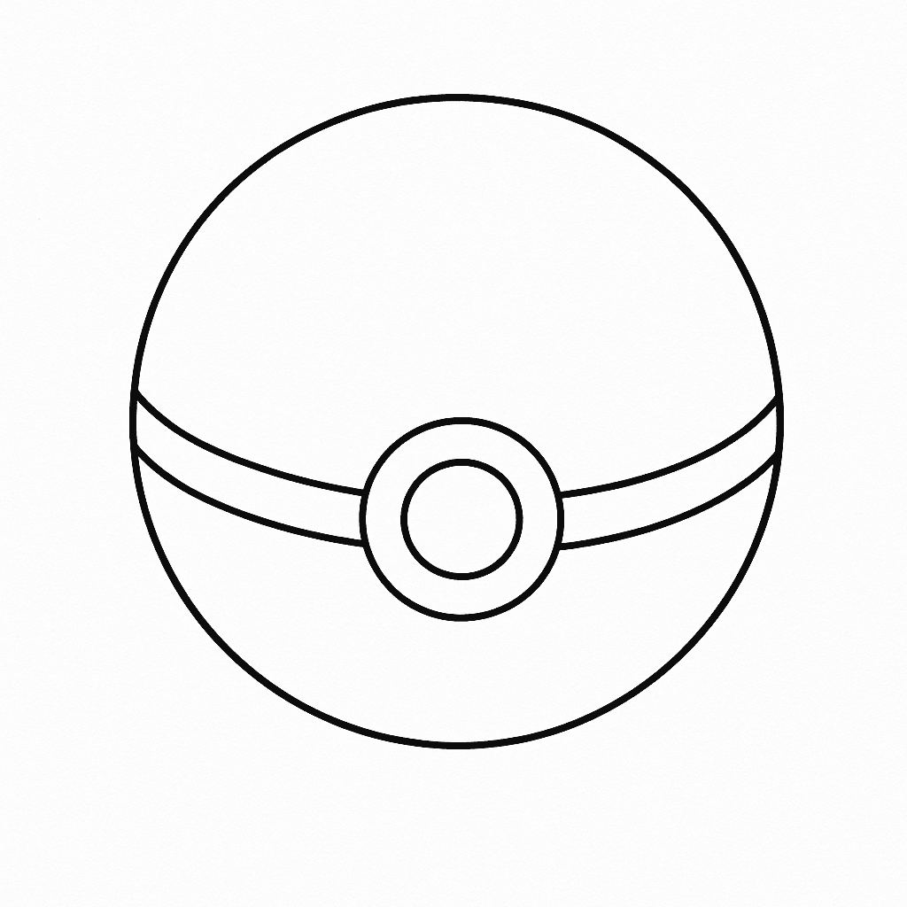 Pokéball zum Ausmalen
