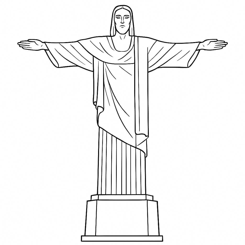 Christus der Erlöser Ausmalbild