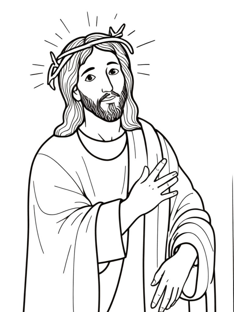 Jesus Christus Ausmalbild