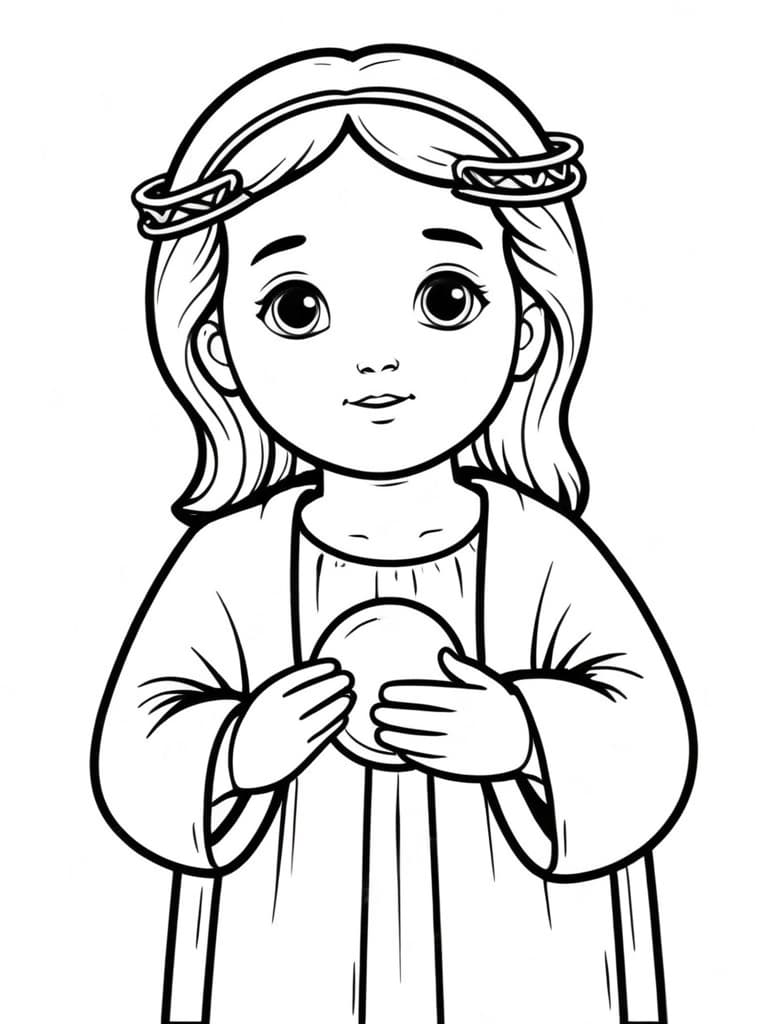 Jesuskind Ausmalbild