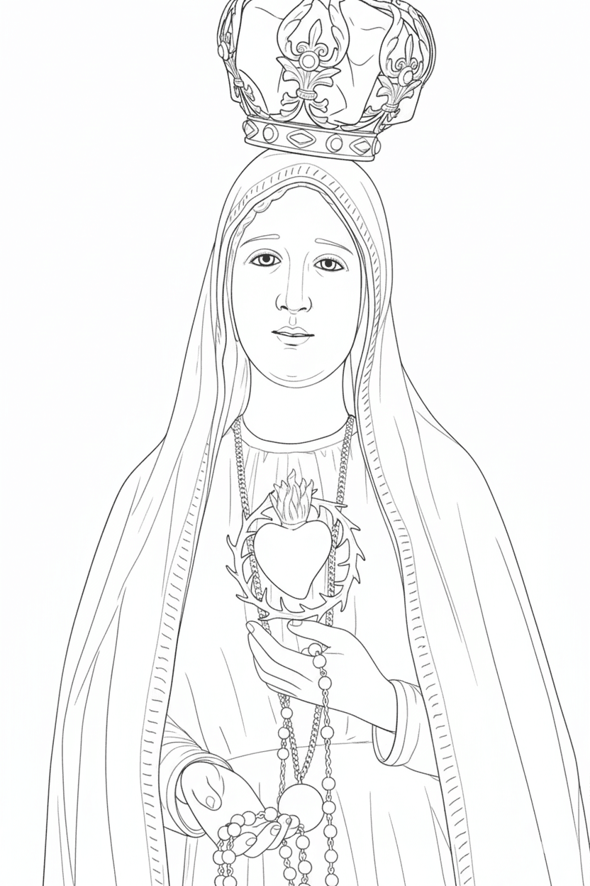 Maria Akt der Liebe Ausmalbild