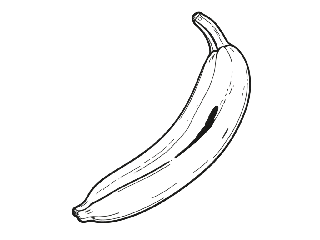 Einfache Banane Ausmalbild