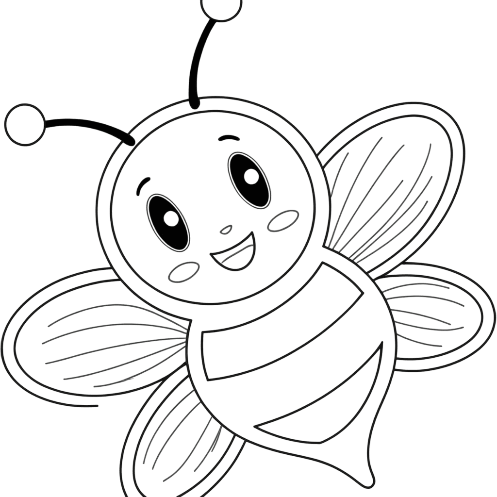 Einfache Biene Ausmalbild