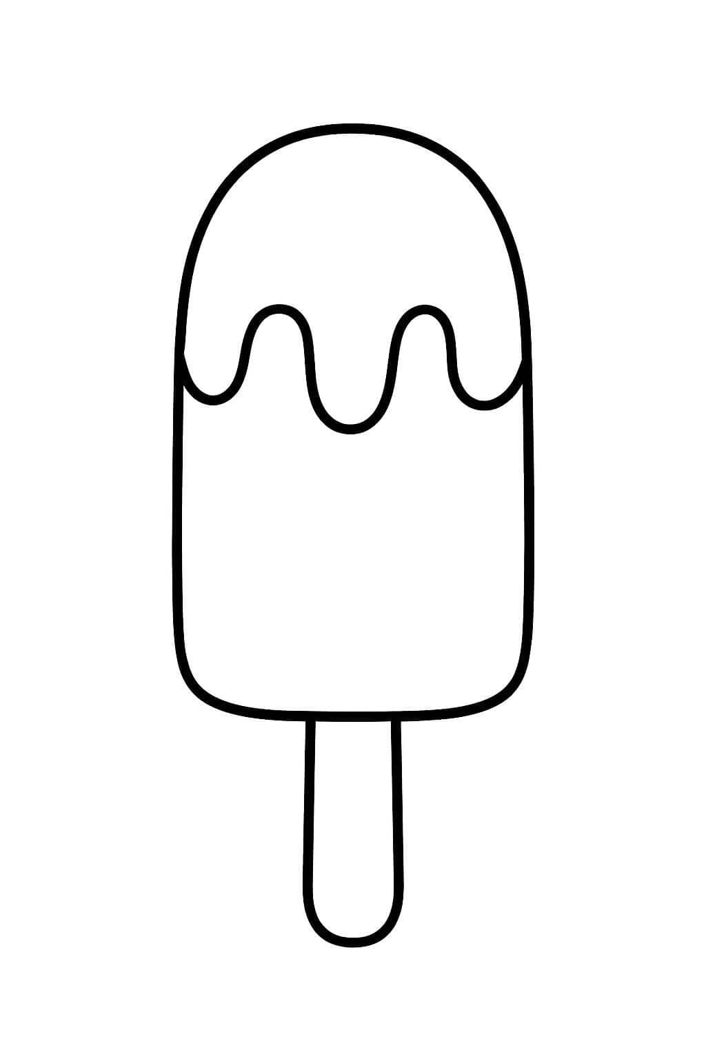 Eis am Stiel Ausmalbild