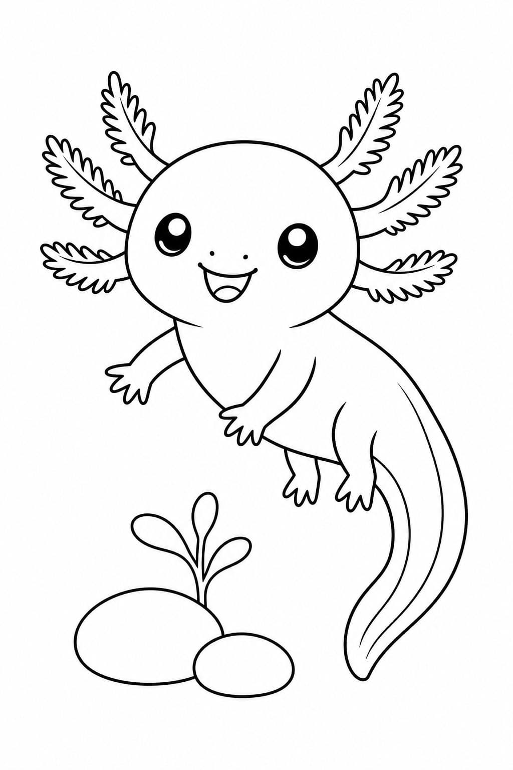 Axolotl Baby Ausmalbild