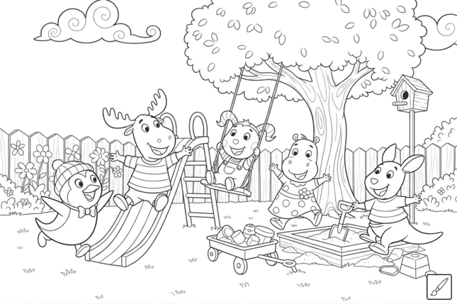 Backyardigans im Park Ausmalbild