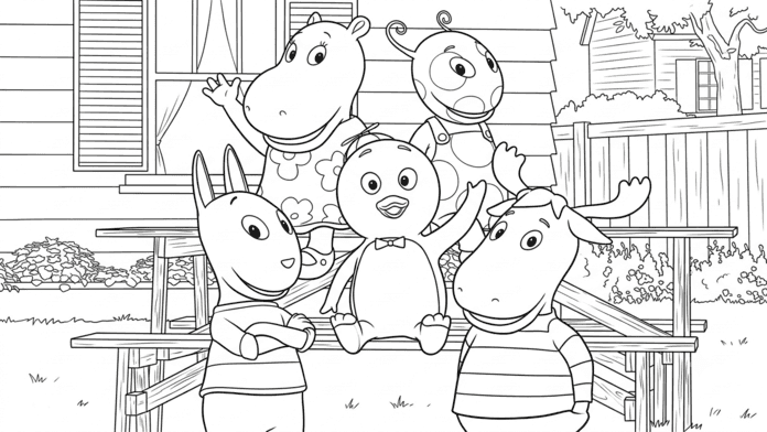 Backyardigans Zeichnung Ausmalbild