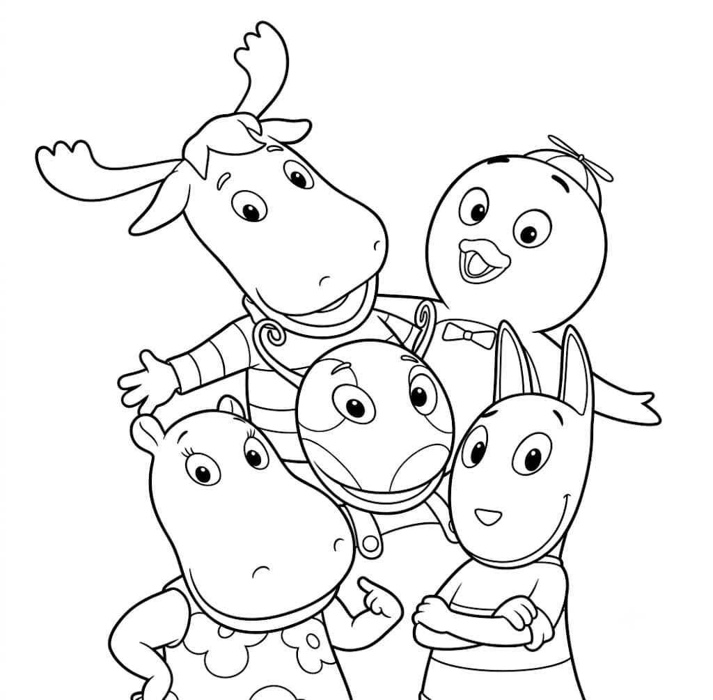 Backyardigans zusammen Ausmalbild