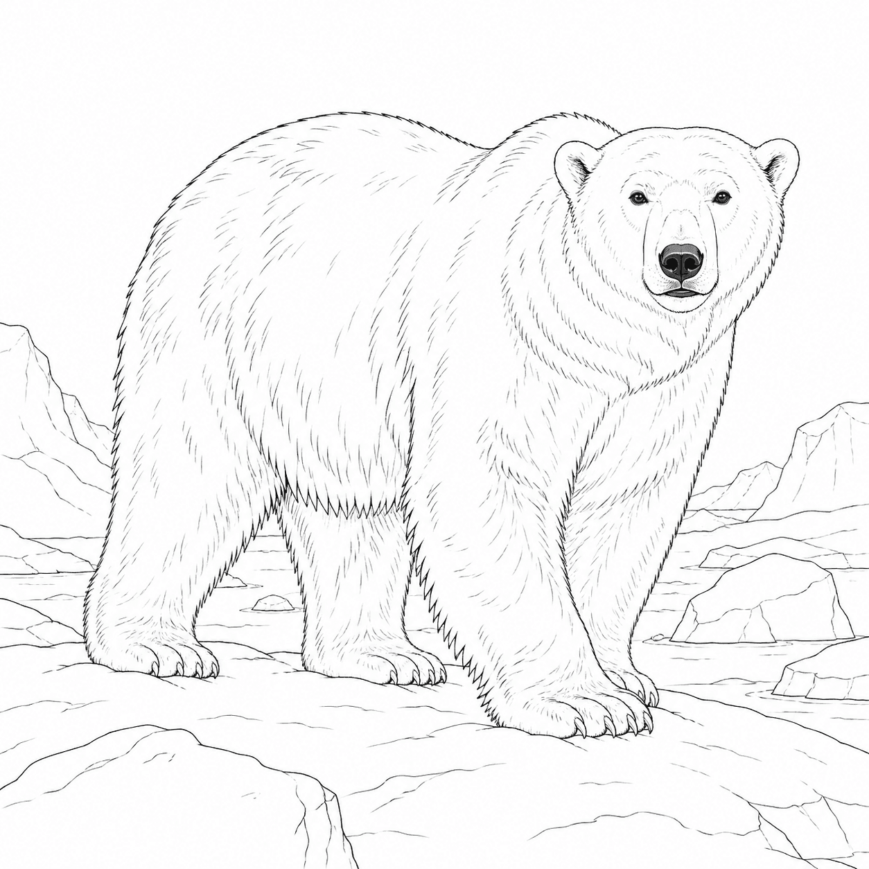 Eisbär Ausmalbild