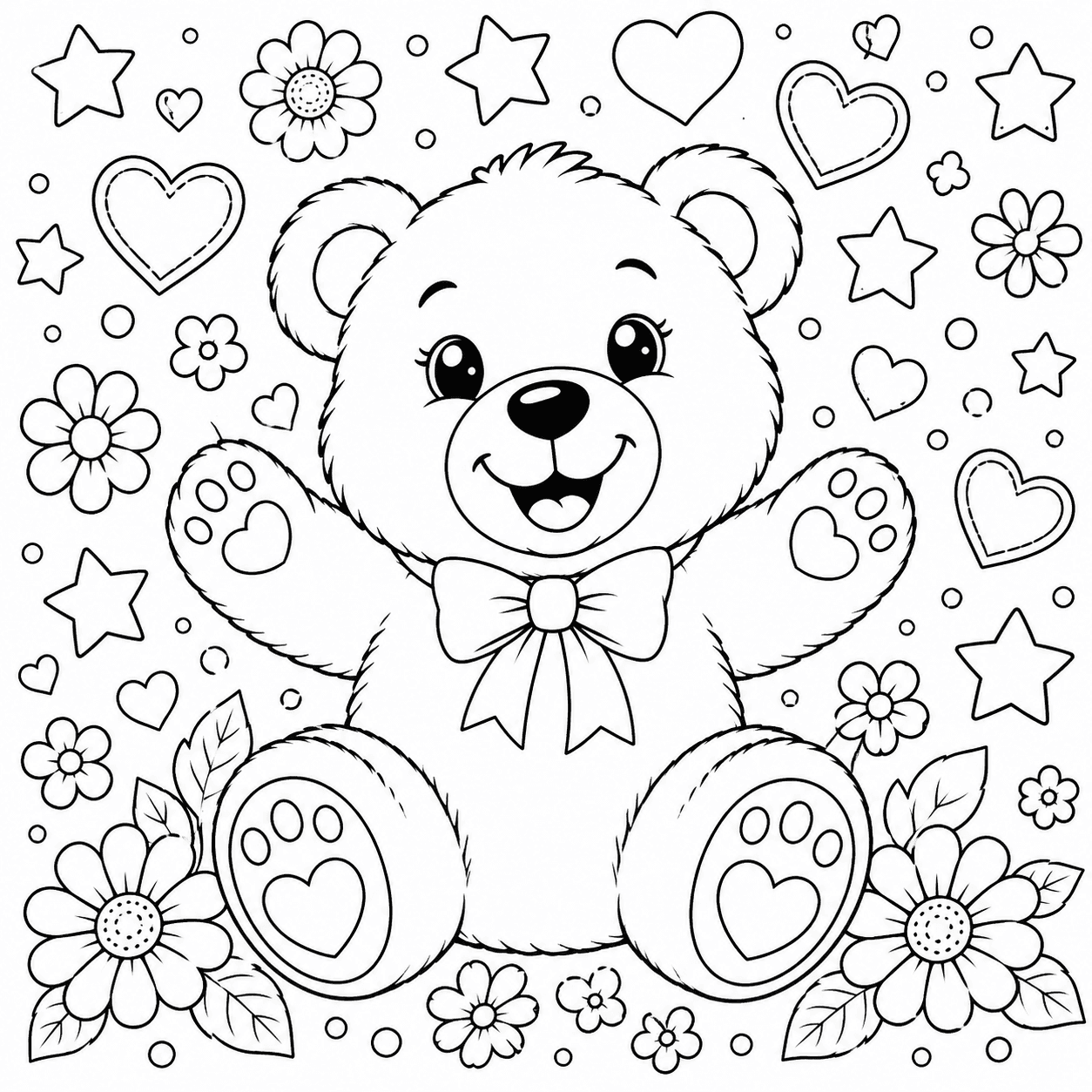 Niedlicher Bär Ausmalbild