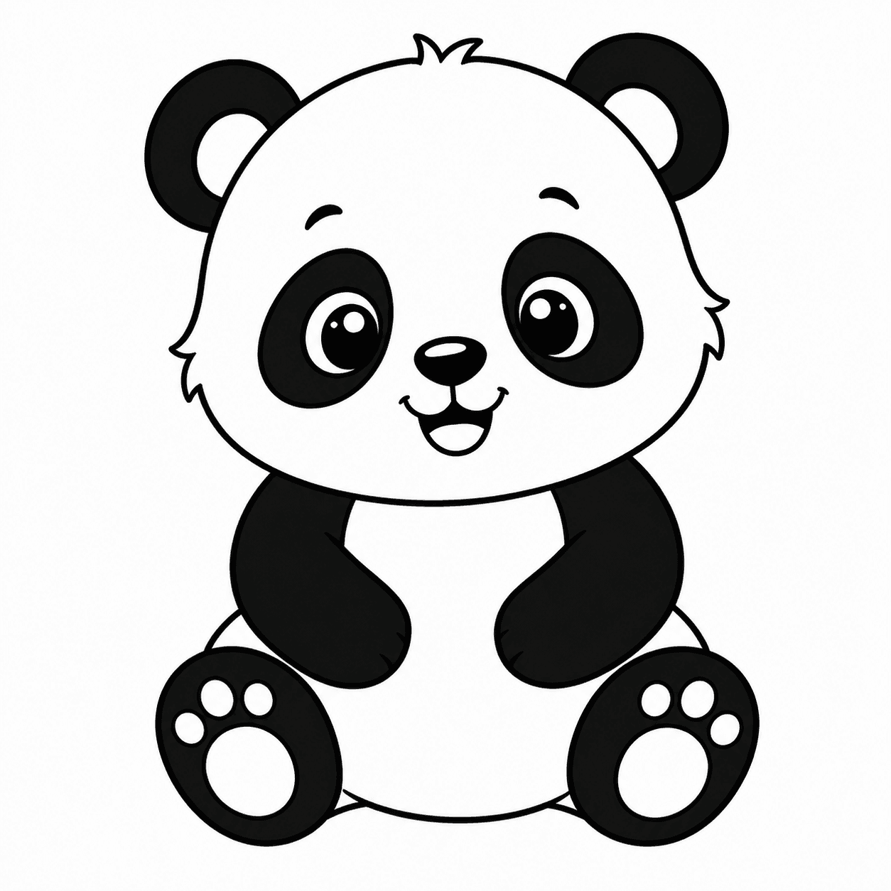 Panda Bär Ausmalbild