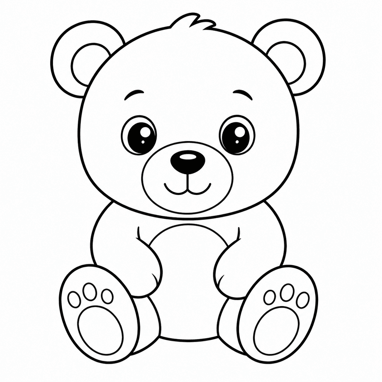 Teddybär Standard Ausmalbild