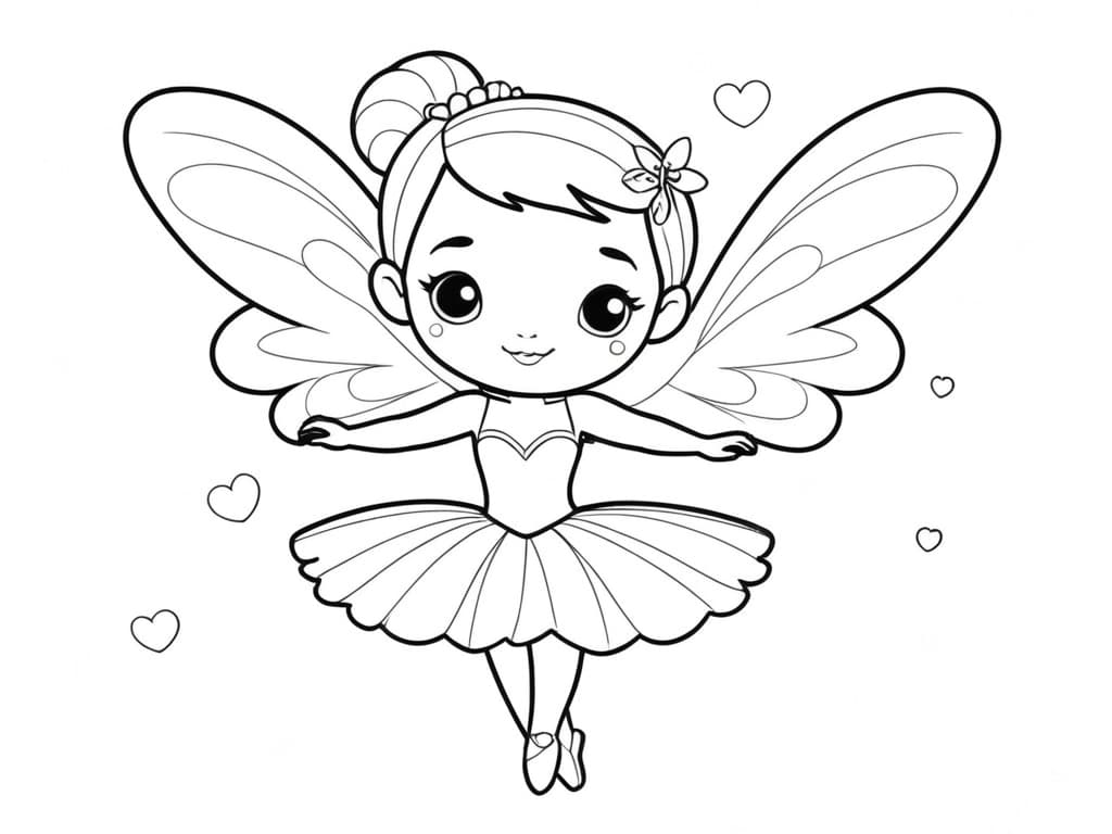Fee-Ballerina Ausmalbild