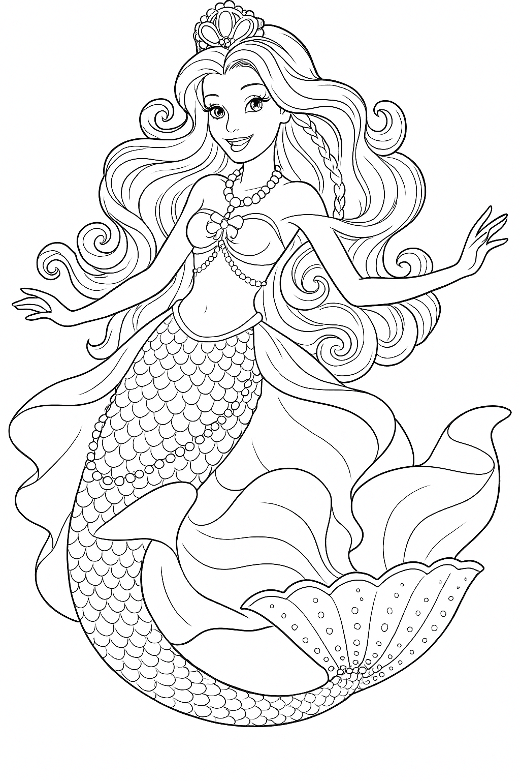 Barbie Meerjungfrau Ausmalbild