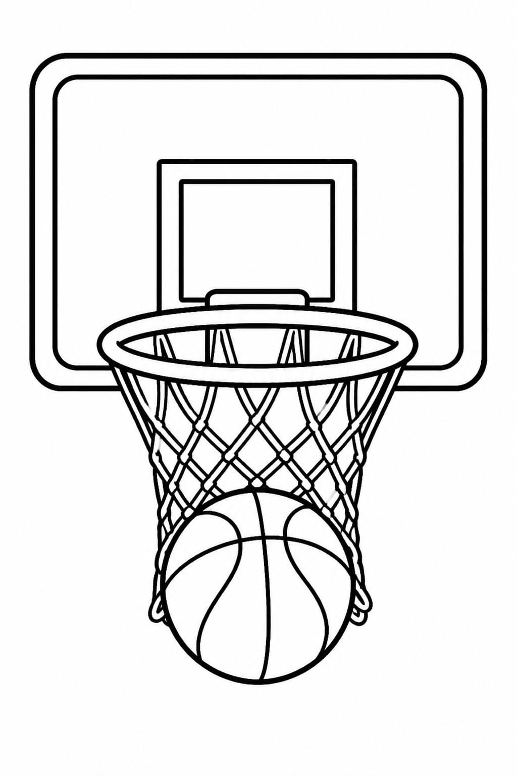 Basketballkorb Ausmalbild