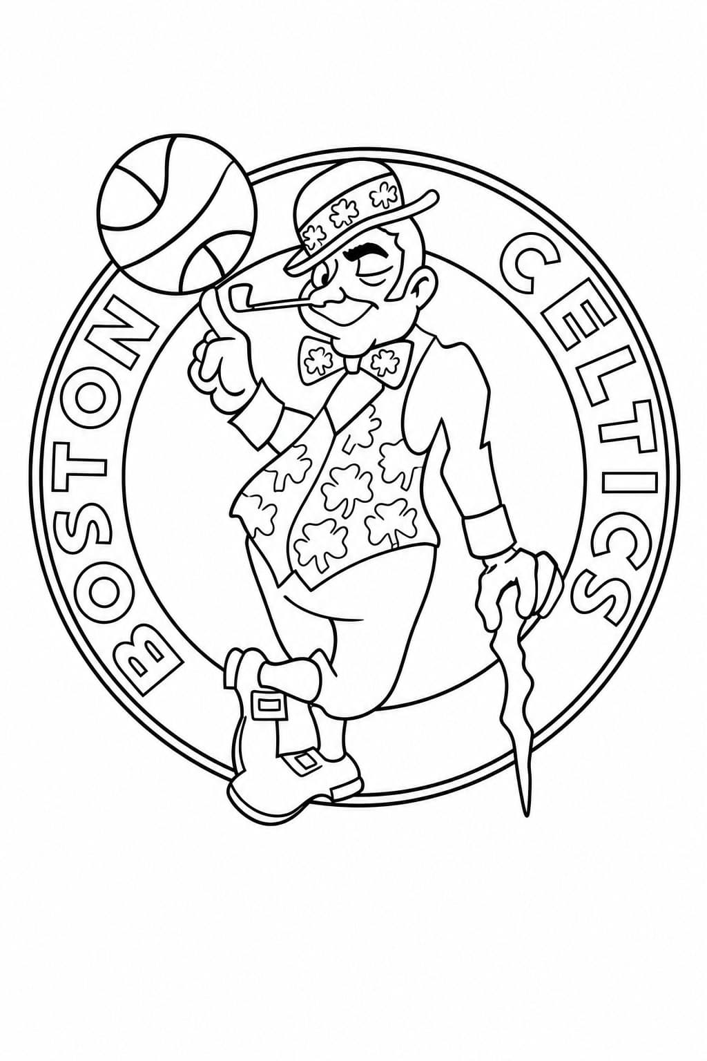 Boston Celtics Logo Ausmalbild