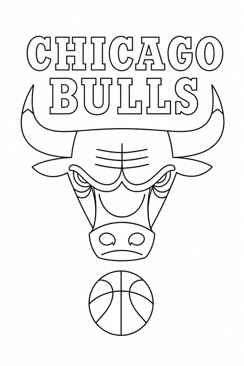 Chicago Bulls Logo Ausmalbild