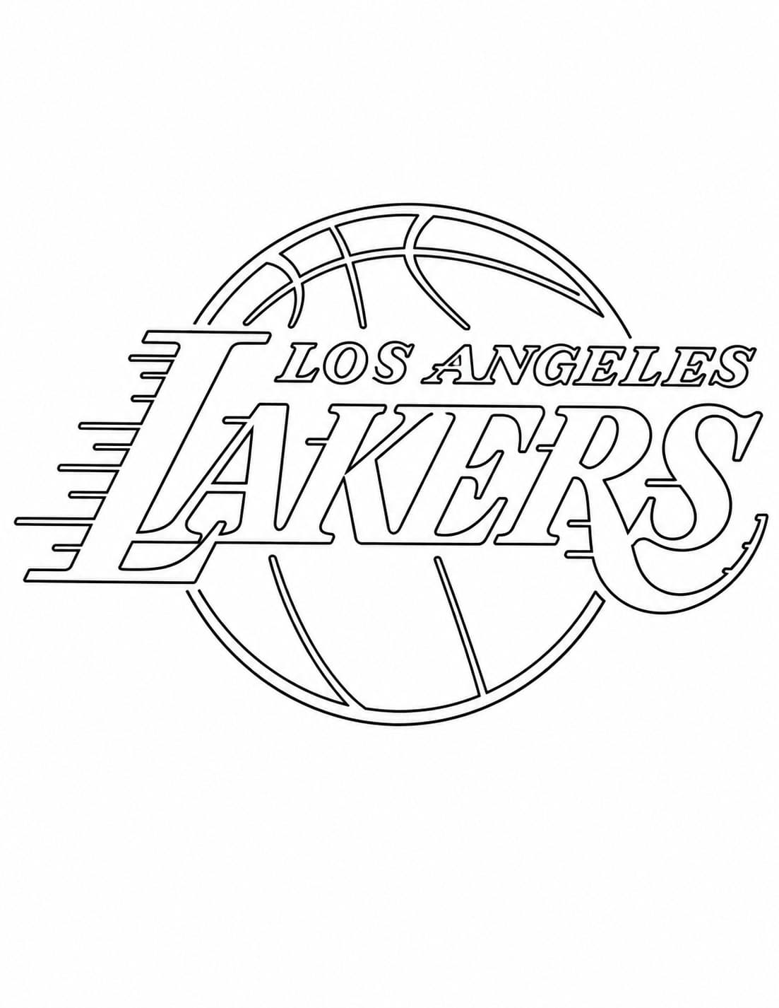 Los Angeles Lakers Logo Ausmalbild