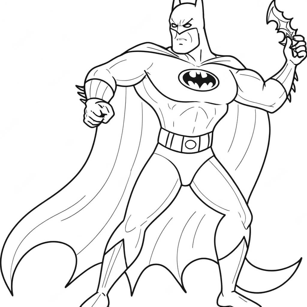 Batman bekämpft das Verbrechen Ausmalbild