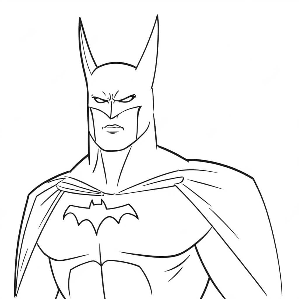 Einfacher Batman Ausmalbild