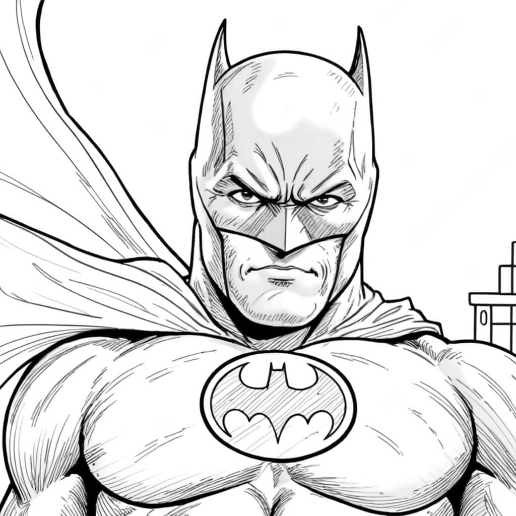 Ernster Batman Ausmalbild