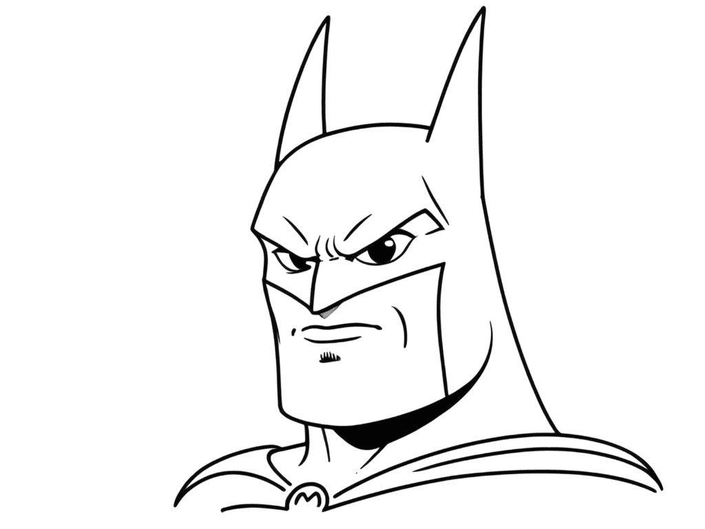 Vereinfachter Batman Ausmalbild