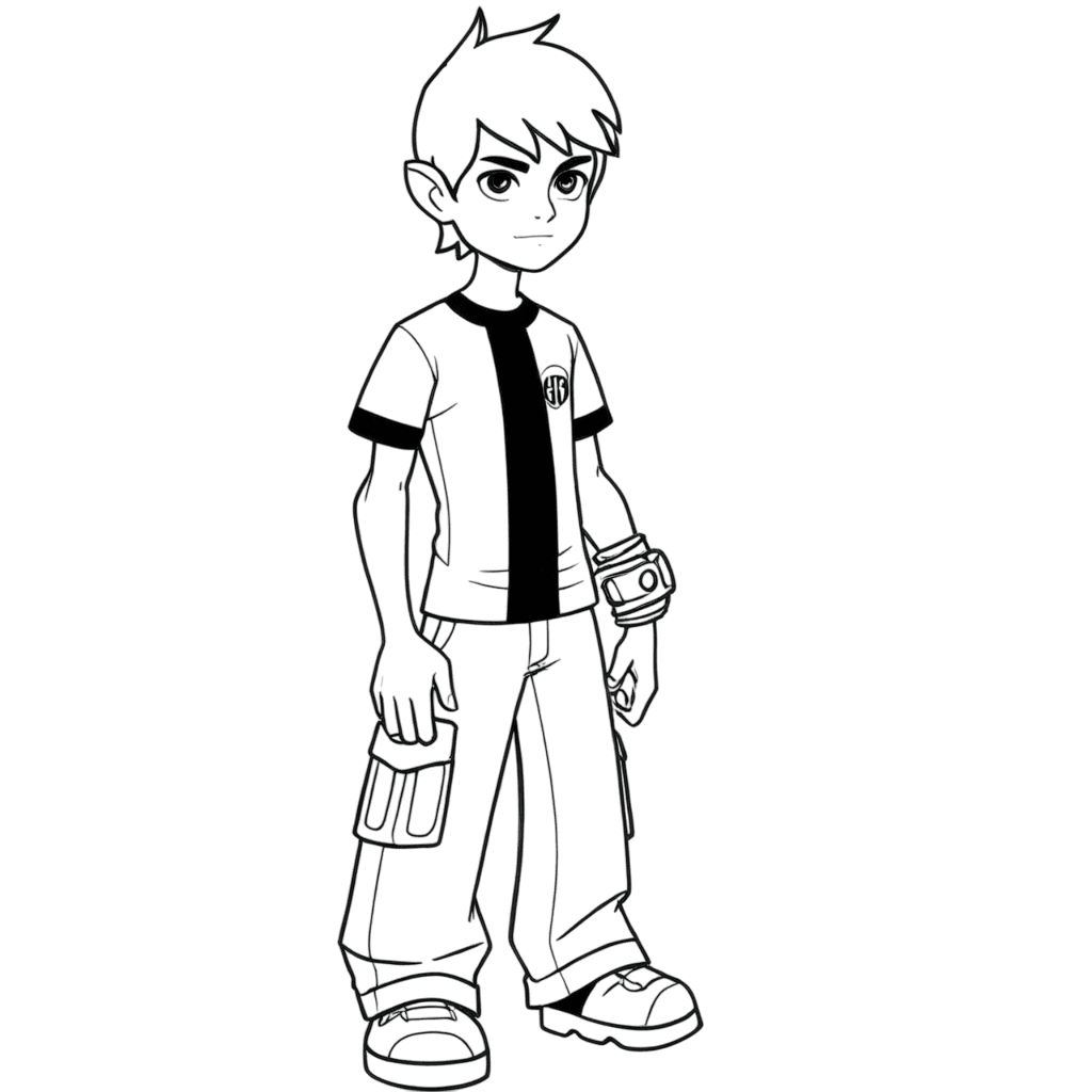 Ben 10 als Teenager Ausmalbild