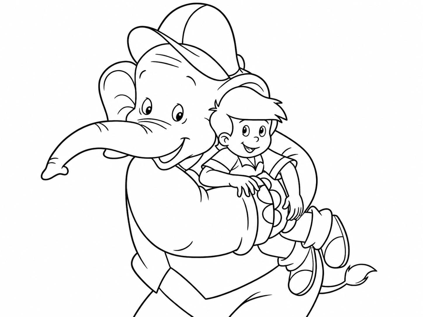 Benjamin der Elefant und Otto Ausmalbild