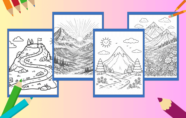 Berge Ausmalbilder