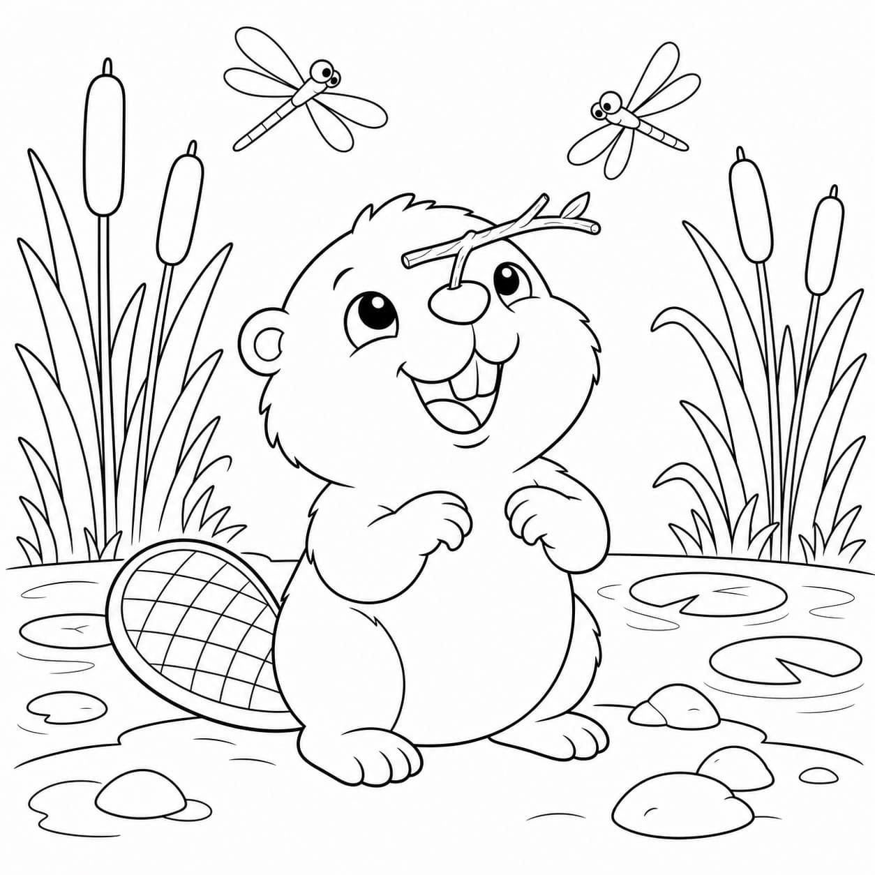 Biberbaby Ausmalbild
