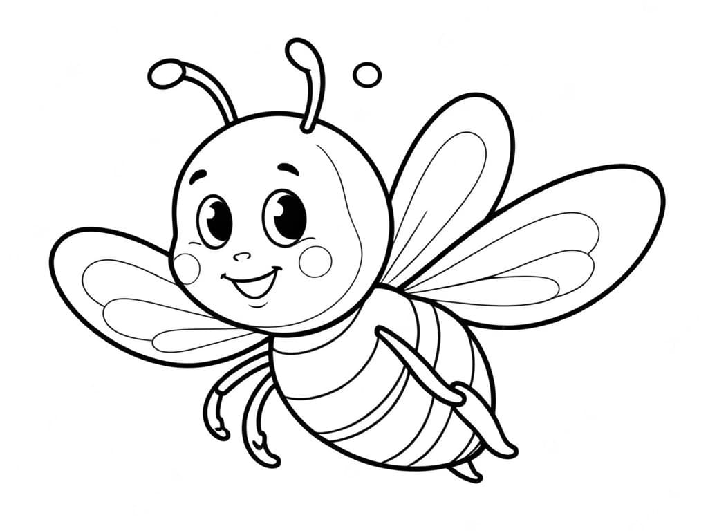 Biene für Kinder Ausmalbild