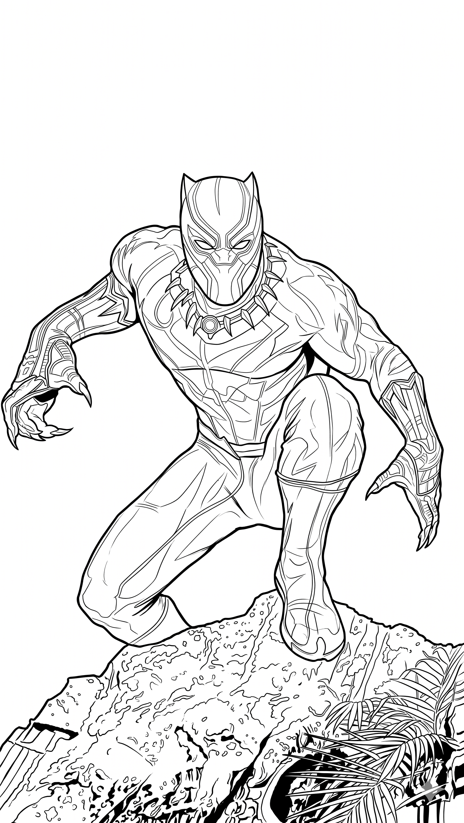 Black Panther in Aktion Ausmalbild
