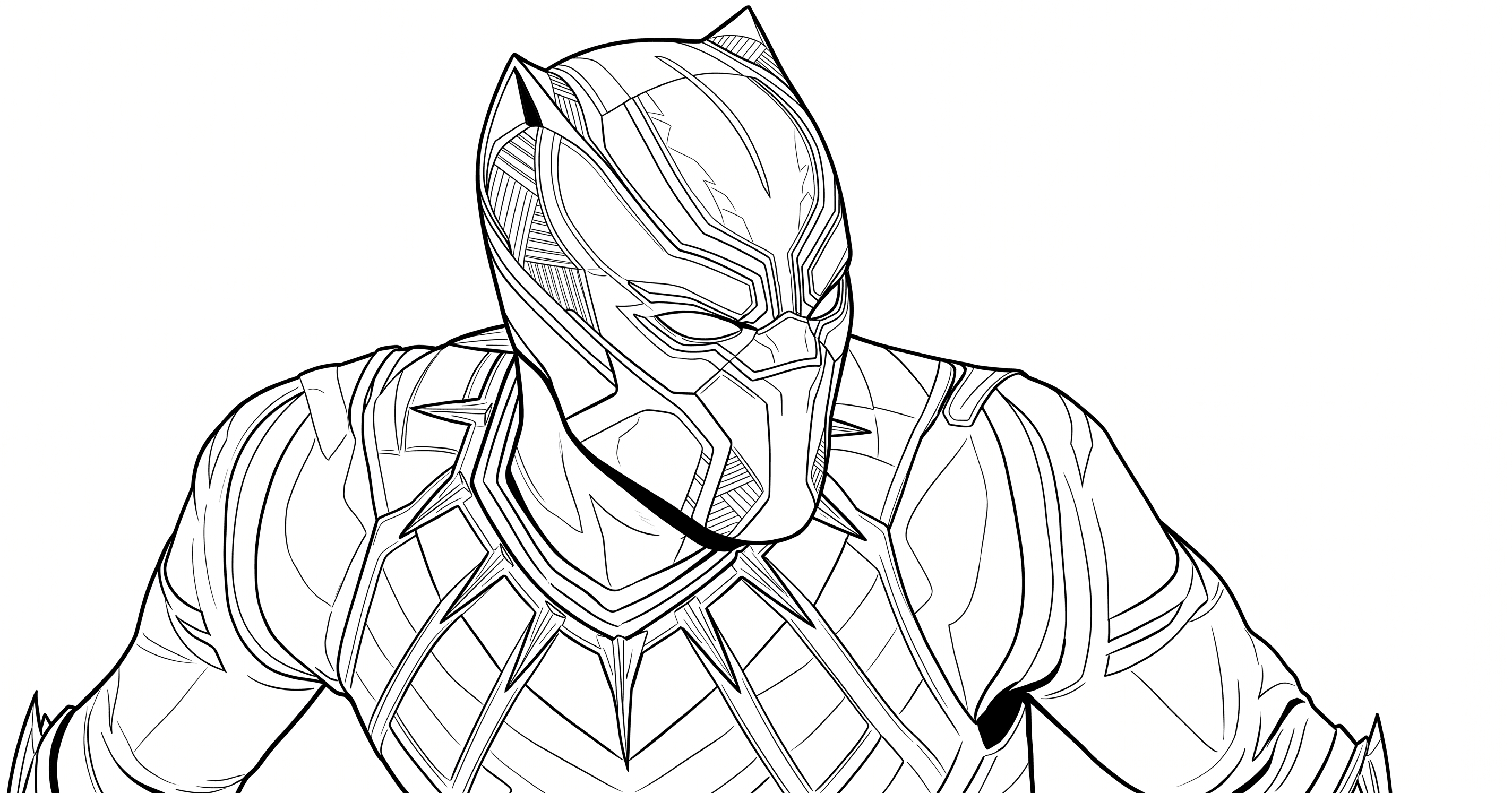 Black Panther Zeichnung Ausmalbild