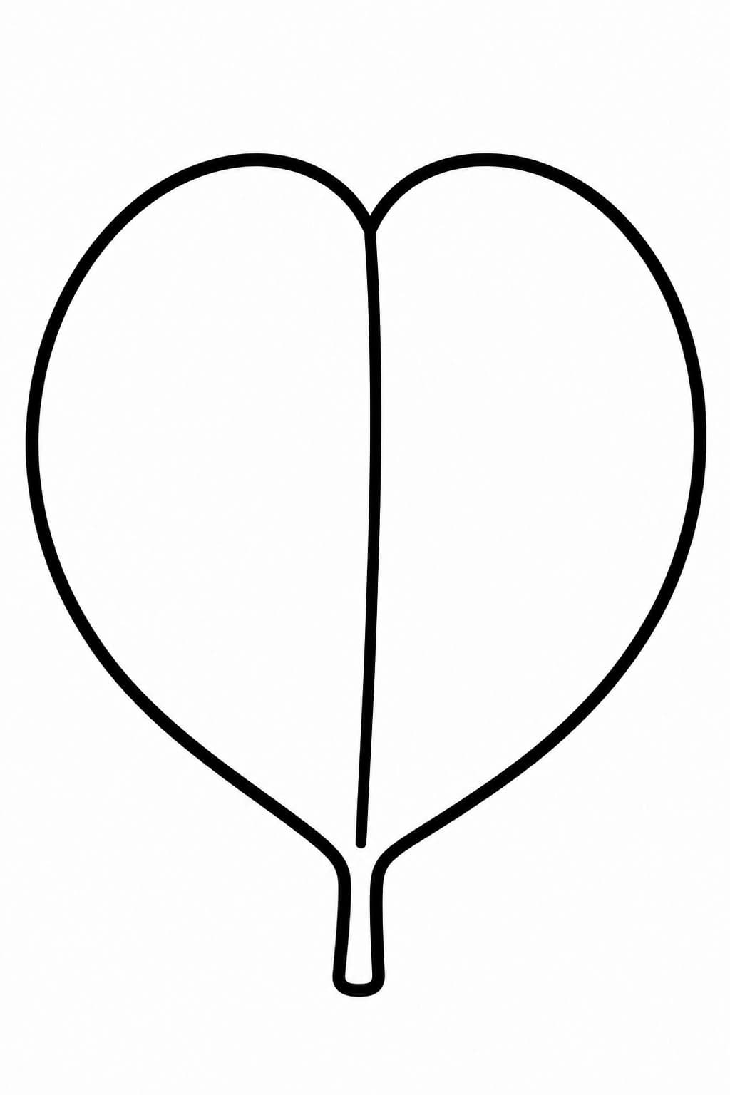 Einfaches Blatt für Kinder Ausmalbild