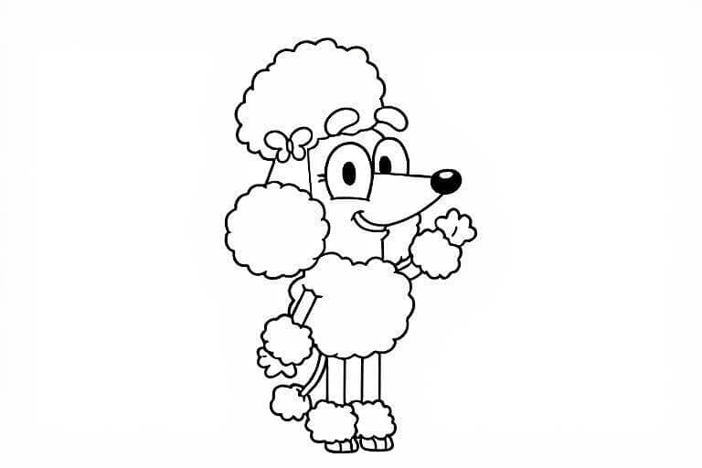 Coco aus Bluey Ausmalbild