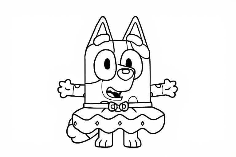 Muffin aus Bluey Ausmalbild