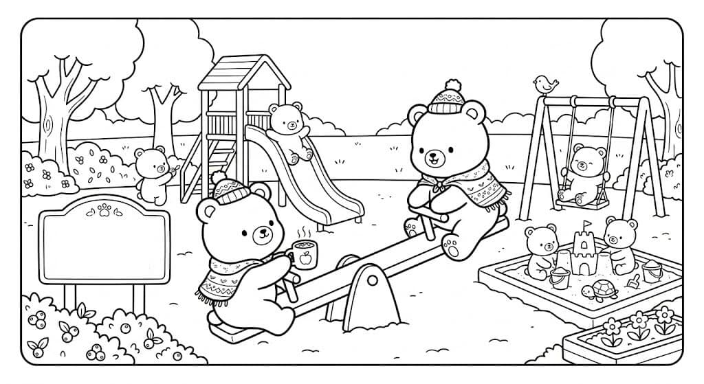 Bobbie Goods auf dem Spielplatz Ausmalbild